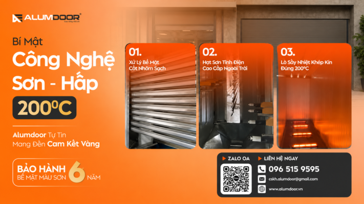 sơn hấp cửa cuốn nhôm