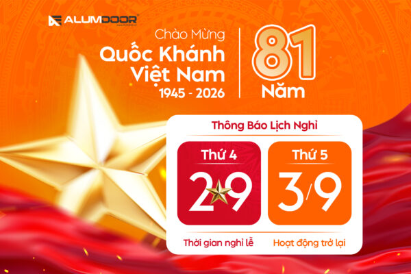 Thông báo nghỉ lễ Quốc khánh 02/09/2026 Alumdoor
