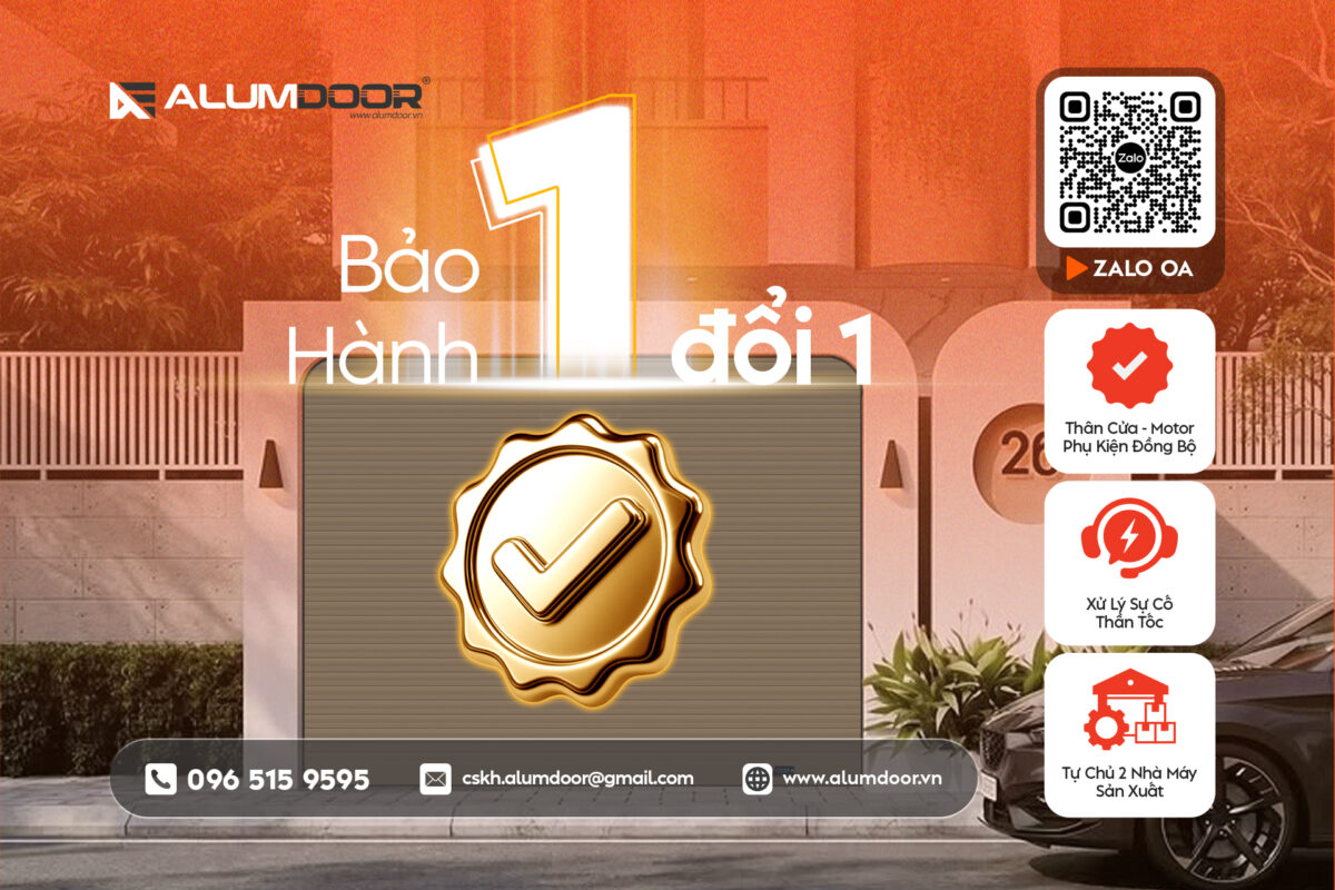 Bảo hành cửa cuốn Alumdoor 1 đổi 1 trong 12 tháng