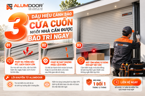 Bảo trì cửa cuốn với 3 dấu hiệu cần kiểm tra ngay