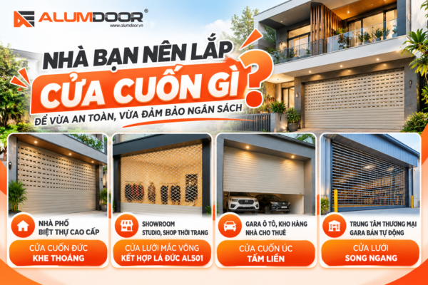 Nên lắp cửa cuốn gì phù hợp với từng loại công trình