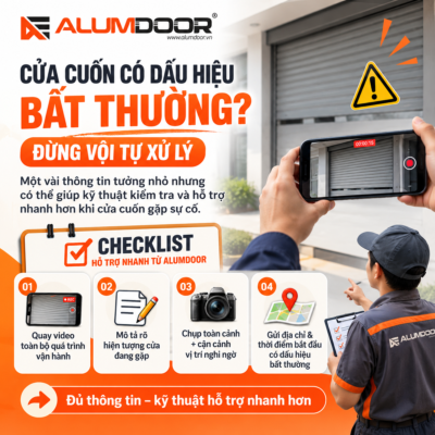 Hỗ trợ kỹ thuật cửa cuốn với checklist 4 thông tin cần chuẩn bị